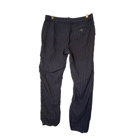 Lauren Ralph Lauren Womens‎ Size 8 Wool Pleated Pants PinStripe Navy Blue - Picture 2 of 13